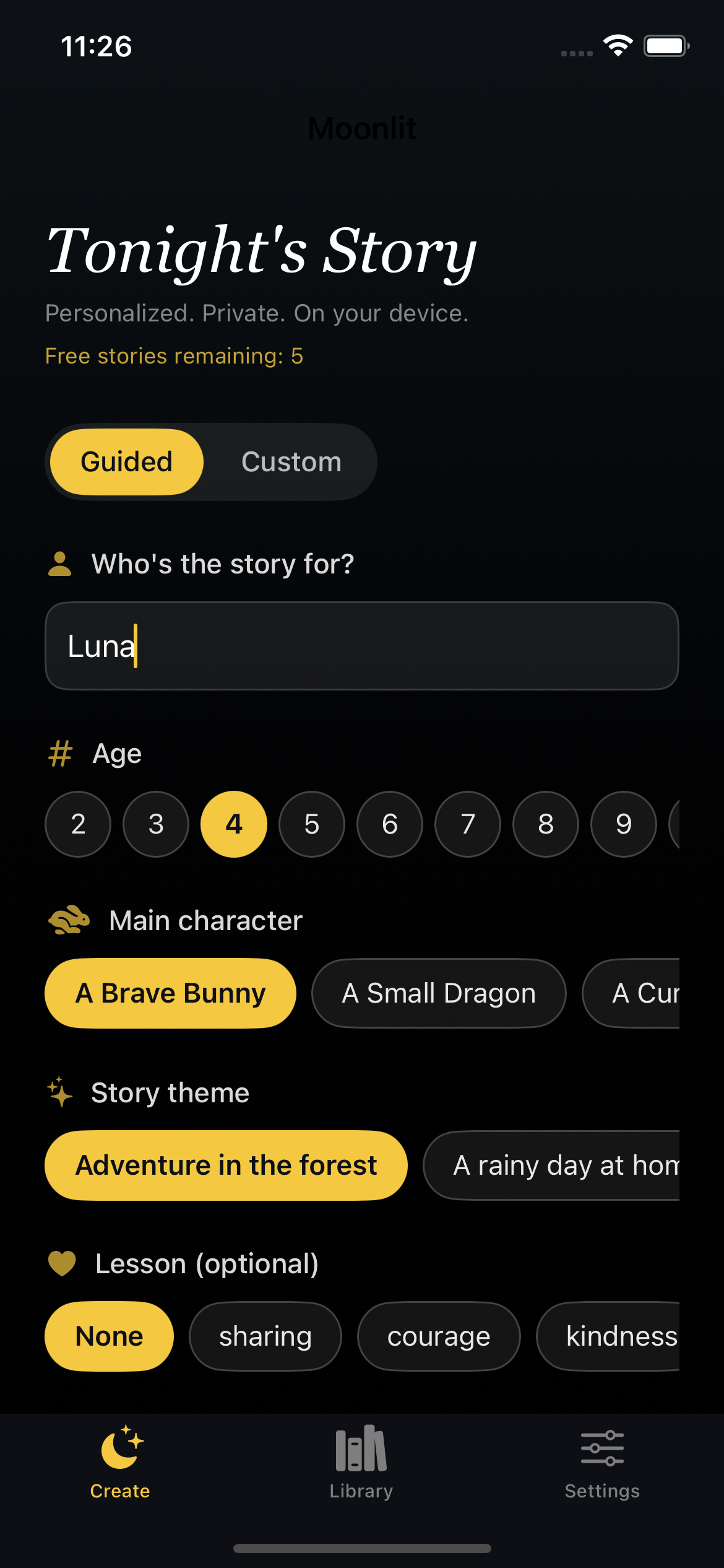 Create a story